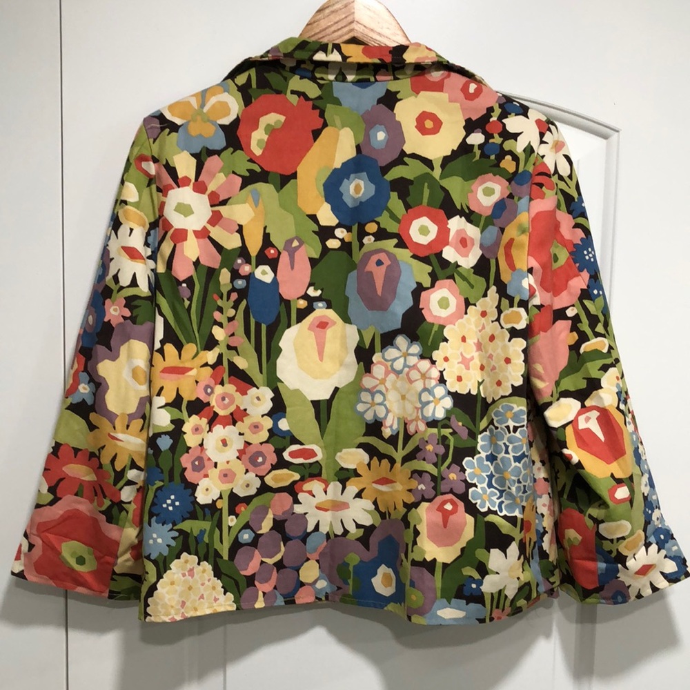 Like new - PAINTED PONY Women's 100% Cotton Floral Blazer Jacket - Picture 6 of 10